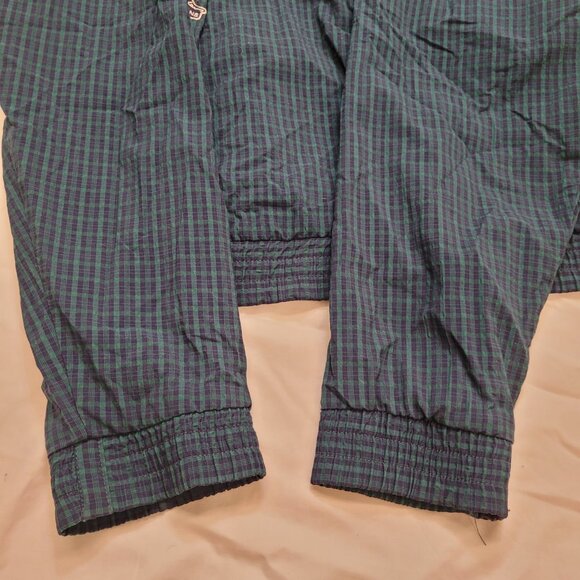 Nicklaus Mens Black Watch Plaid Jacket Golf Lightweight Logo Patch Vintage Zipup - Picture 10 of 13